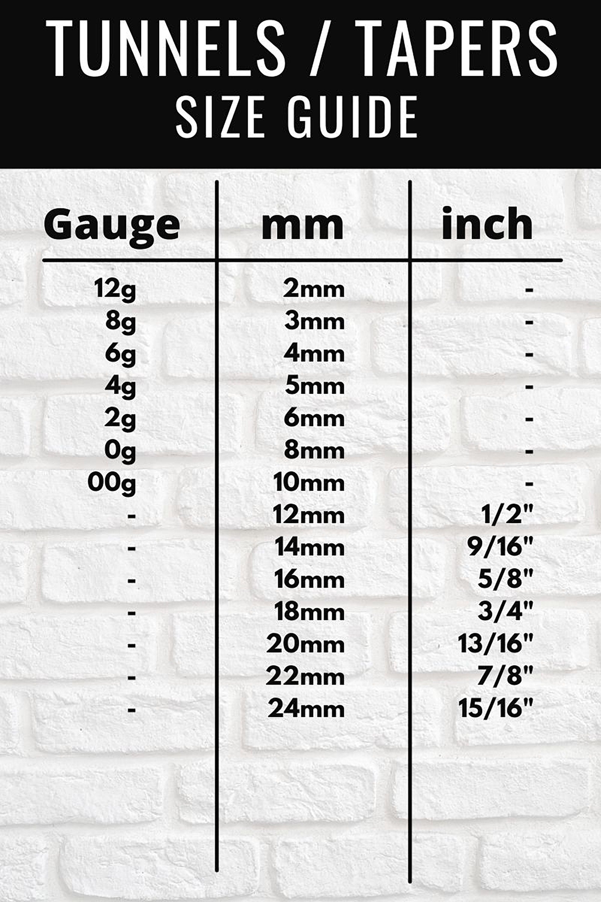 Acrylic Double Flared Gauge Saddle Ear Plugs - Stretching Kit, Ear Expender, Tunnel Gauges Size 8G 6G 4G 2G 0G 00G