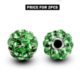 Piercing Ball Replacement Parts, Loose Ball - 2pcs Threaded Disco Ball with CZ Crystals Attachment for 18g 16g 14g Barbells Body Piercing