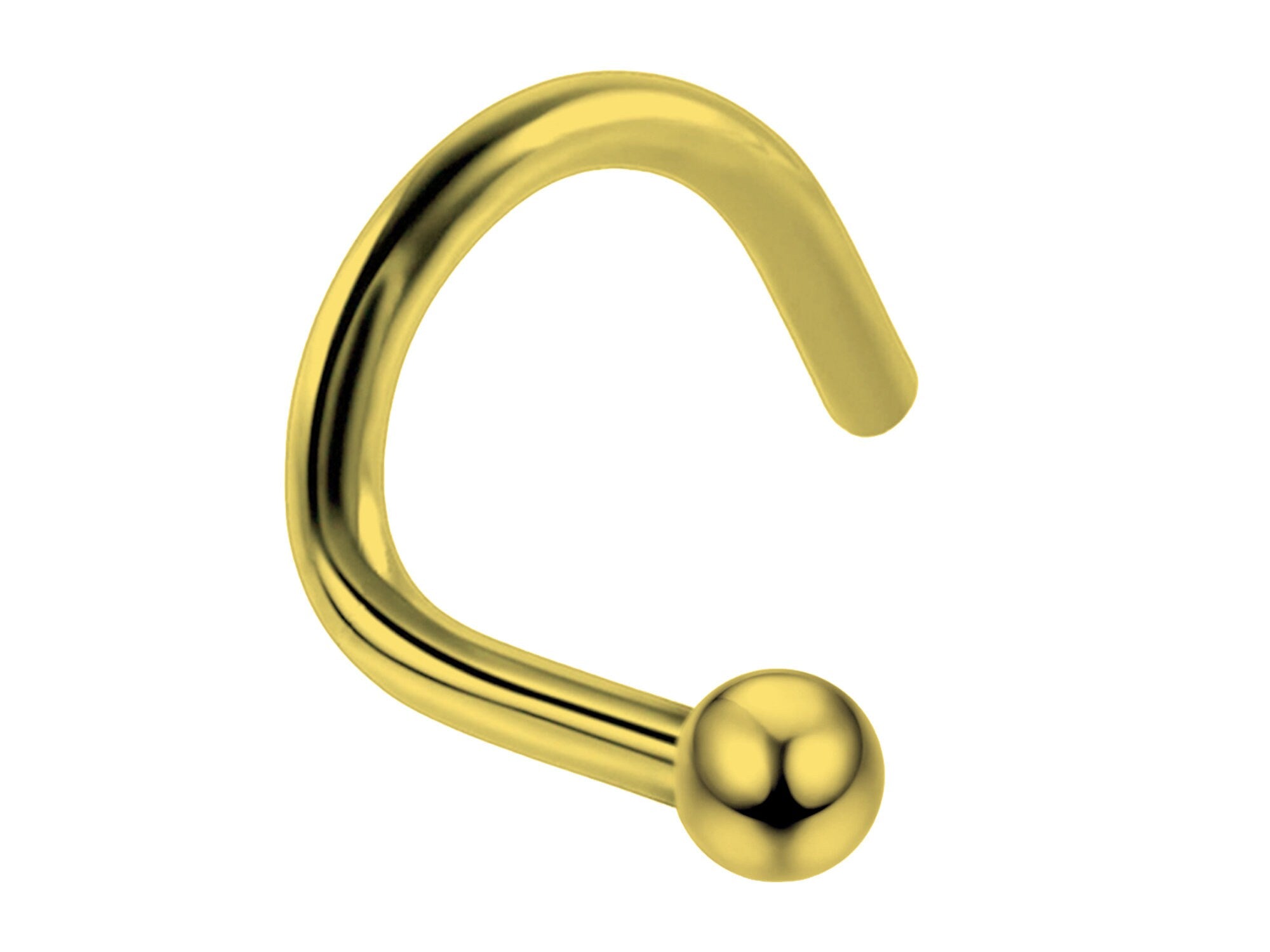 Titanium Nostril Ball Studs, Indian Nose Ring - 18g Coloured Nose Piercing top ball fixed - Nostril Jewelry, Nose Studs
