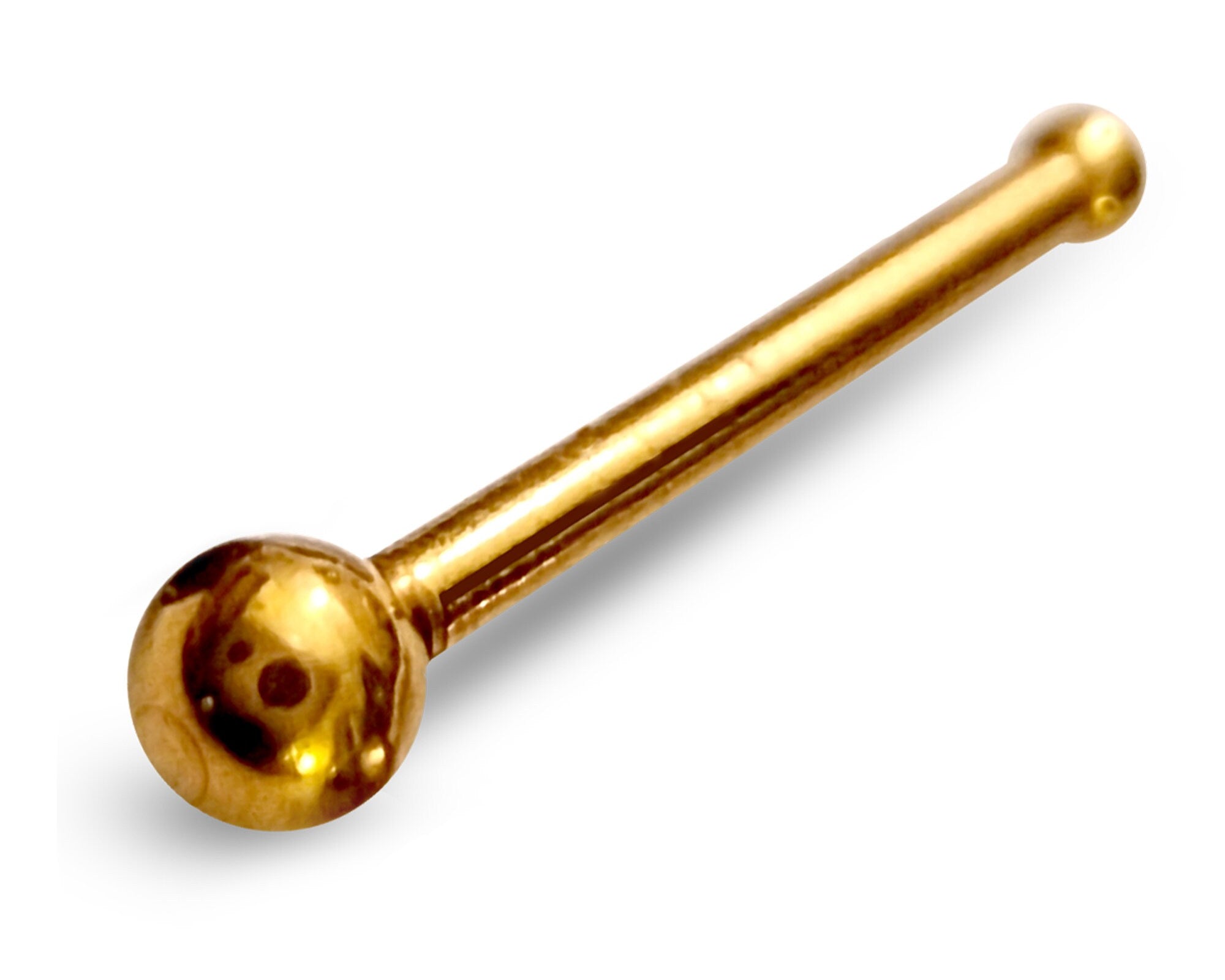 Titanium Bone Nose Stud Piercing, 20g Ball Nose Pin in many Colour - Ball size is 2mm Body Piercing for Nostril Stud, Nose Piercing