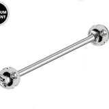 Titanium Upper Nose Bridge Piercing, Barbell Studs 18g, 16g, 14g Body Piercing Barbell with Multi Stone Ball CZ Crystals