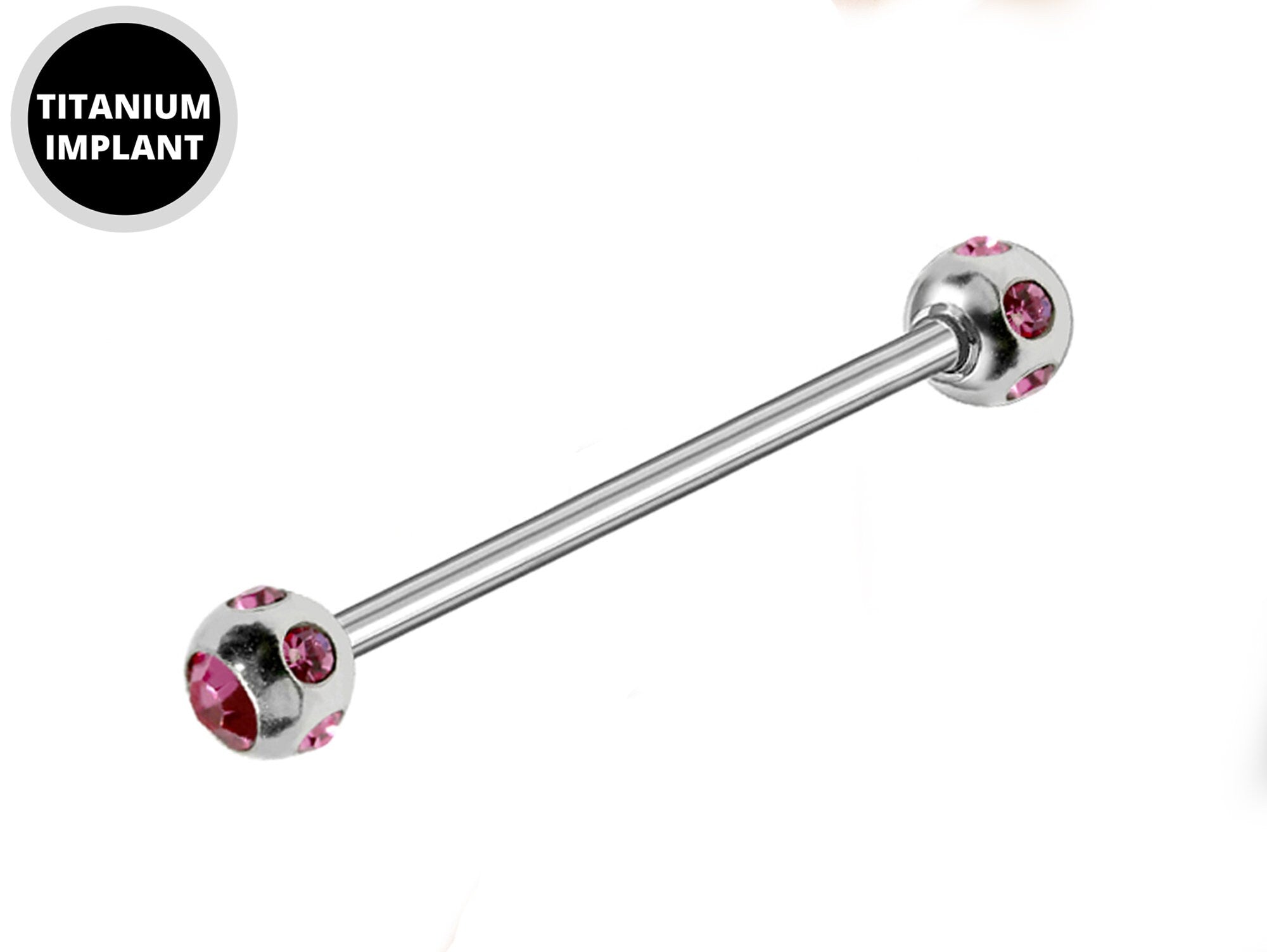 Titanium Upper Nose Bridge Piercing, Barbell Studs 18g, 16g, 14g Body Piercing Barbell with Multi Stone Ball CZ Crystals