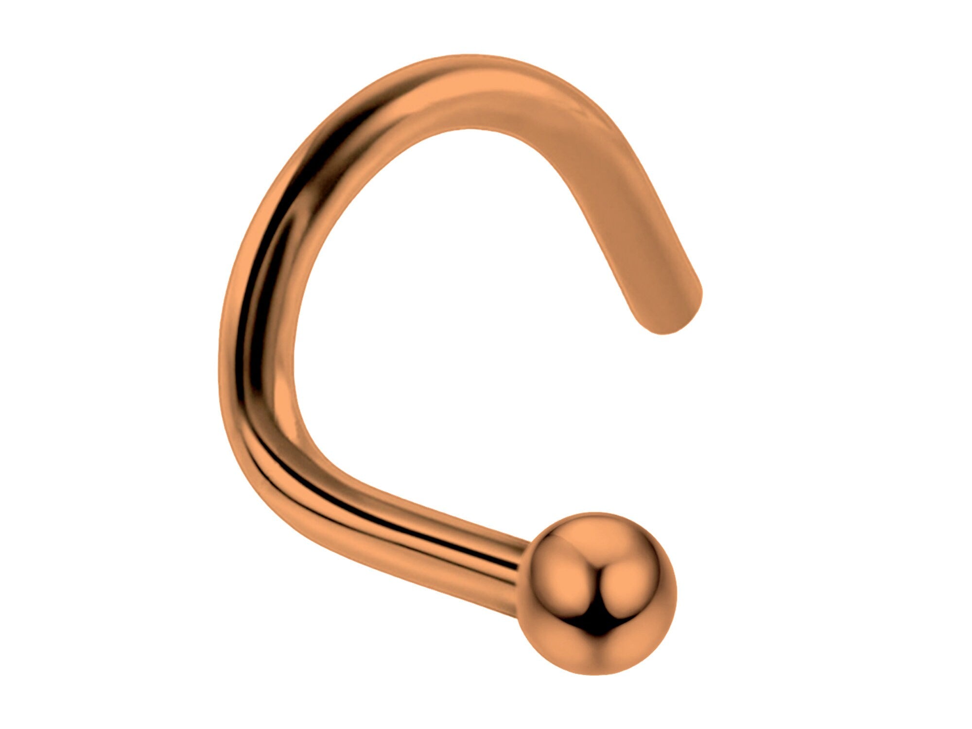 Titanium Nostril Ball Studs, Indian Nose Ring - 18g Coloured Nose Piercing top ball fixed - Nostril Jewelry, Nose Studs