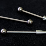 Ball/Cone/Spike Upper Ear Industrial Barbell Piercing Studs - Titanium Implant 16g 14g Barbell Earrings Straight Barbell Externally Threaded