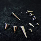 Cone / Spike Labret Stud Piercing Jewelry - 18g 16g 14g Titanium Lip Piercing Also for Tragus Helix Cartilage Madonna Medusa Side Labret