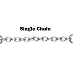 Bridge Chain Piercing Nose Jewelry with Gem Crystal, Titanium Barbell Studs 16g 14g Body Piercing Jewellery - Externally Threaded