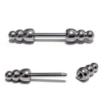 Titanium Spike Nipple Barbell, Nipple Jewelry Studs 14g Nipple Piercing with Unique Style - Straight Barbell Externally Threaded