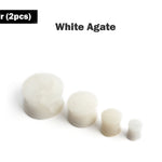 Double Flare Stone Ear Plugs Stretching Gauges, Expander, Big Gauges - 1 Pair (2pcs) - Size 8G 6G 4G 2G 1G 0G 00G