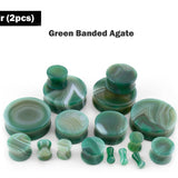 Natural Stone Plugs Earring - Stretching Gauges, Expander, Big Gauges - 1 Pair (2pcs) - Size 8G 6G 4G 2G 1G 0G 00G