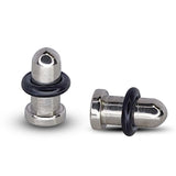 Titanium Cylinder Plugs, Bullet Style Tunnel Earrings with Rubber O-Ring - Size 5mm 4 Gauge Expander, Ear Stretchers