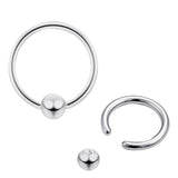 Horizontal Clitoral Hood Piercing, Genital Piercing Captive Ring Titanium Ball Ring 18G 16G 14G Body Piercing British Standard