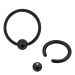 Horizontal Clitoral Hood Piercing, Genital Piercing Captive Ring Titanium Ball Ring 18G 16G 14G Body Piercing British Standard