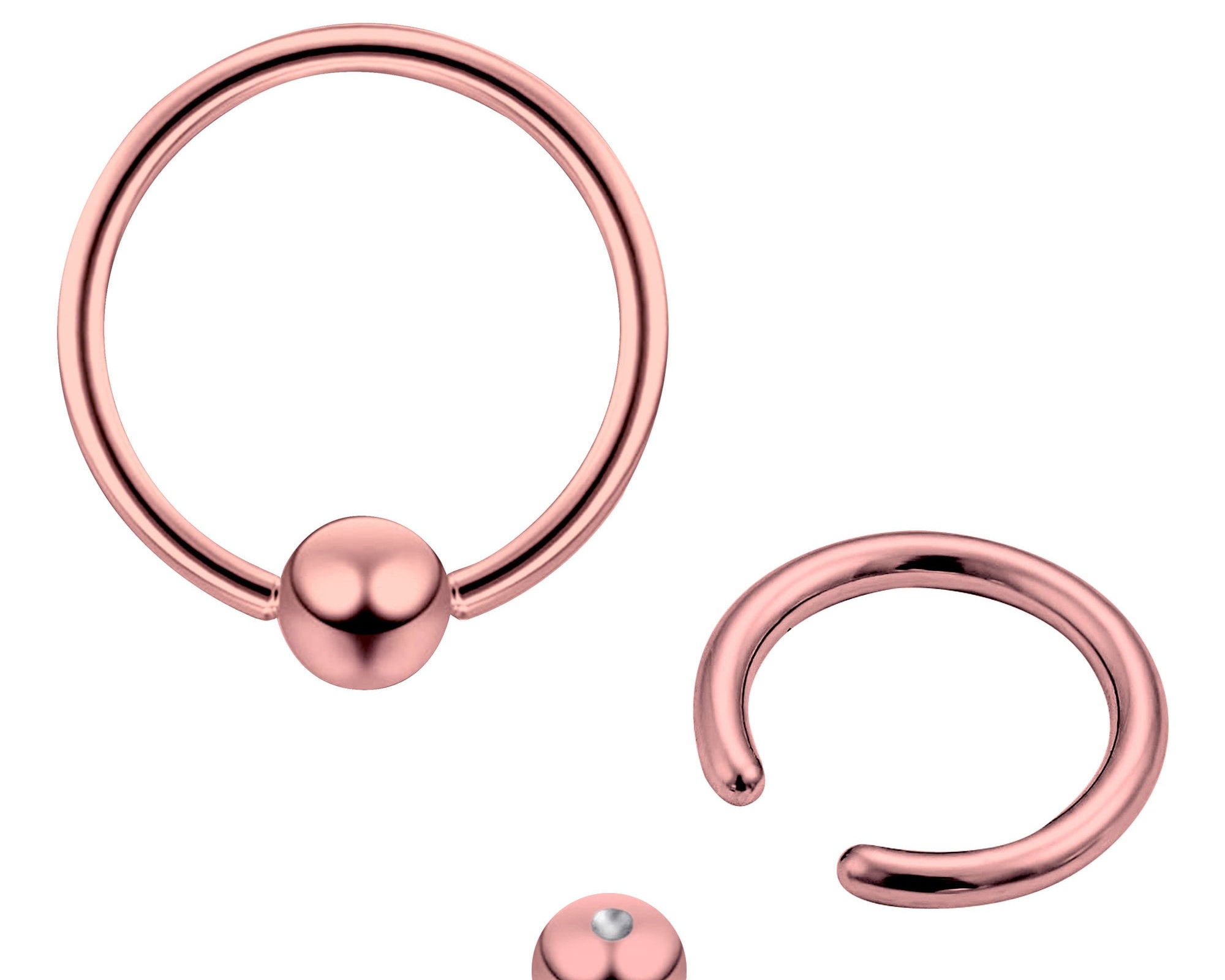 Horizontal Clitoral Hood Piercing, Genital Piercing Captive Ring Titanium Ball Ring 18G 16G 14G Body Piercing British Standard