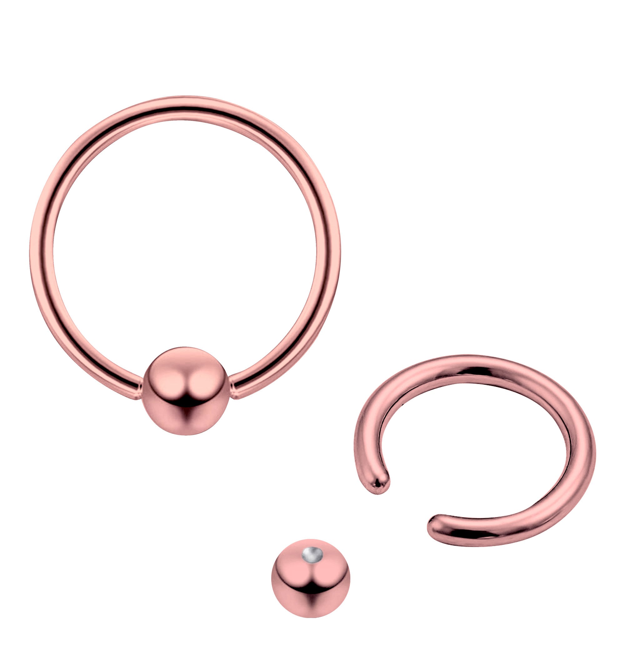 Horizontal Clitoral Hood Piercing, Genital Piercing Captive Ring Titanium Ball Ring 18G 16G 14G Body Piercing British Standard