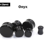 Double Flare Stone Ear Plugs Stretching Gauges, Expander, Big Gauges - 1 Pair (2pcs) - Size 8G 6G 4G 2G 1G 0G 00G