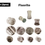 Double Flare Ear Plugs Tunnel - Natural Stone Stretching Gauges, Expander, Big Gauges - 1 Pair (2pcs) - Size 8G 6G 4G 2G 1G 0G 00G
