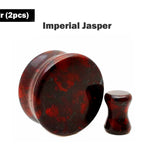 Natural Stone Plugs Earring - Stretching Gauges, Expander, Big Gauges - 1 Pair (2pcs) - Size 8G 6G 4G 2G 1G 0G 00G