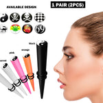 Ear Stretching Kit Acrylic Tapers with Logo Design - 1 pair (2pcs) Ear Expender, Tunnel Gauges Size 8G 6G 4G 2G 0G 00G