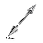 Titanium Cone / Spike Nipple Barbell, Nipple Jewelry Studs 16g 14g Nipple Piercing - Straight Barbell Internally Threaded