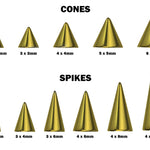 Gold Spike Spiral Helix Piercing - 18g 16g 14g Titanium Twisted Barbell Ear Piercing, Cartilage Ring, Lip Ring, Belly Ring