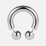 Prince Albert Piercing, Prince Albert Jewelry, PA Ring - Titanium Captive Bead Ring and Horseshoe Circular Barbell - 2pcs