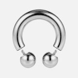 Prince Albert Piercing, Prince Albert Jewelry, PA Ring - Titanium Captive Bead Ring and Horseshoe Circular Barbell - 2pcs