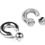 Prince Albert Piercing, Prince Albert Jewelry, PA Ring - Titanium Captive Bead Ring and Horseshoe Circular Barbell - 2pcs