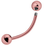 VCH piercing jewelry, Cliterous stimulator - Titanium Curved Barbell Genital Piercing Labial Jewelry - PVD Coating