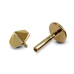 14K Gold Umbrella Top Tragus Earring, Cartilage Labret Stud Piercing - Internally Threading Body Jewellery Ear Piercing