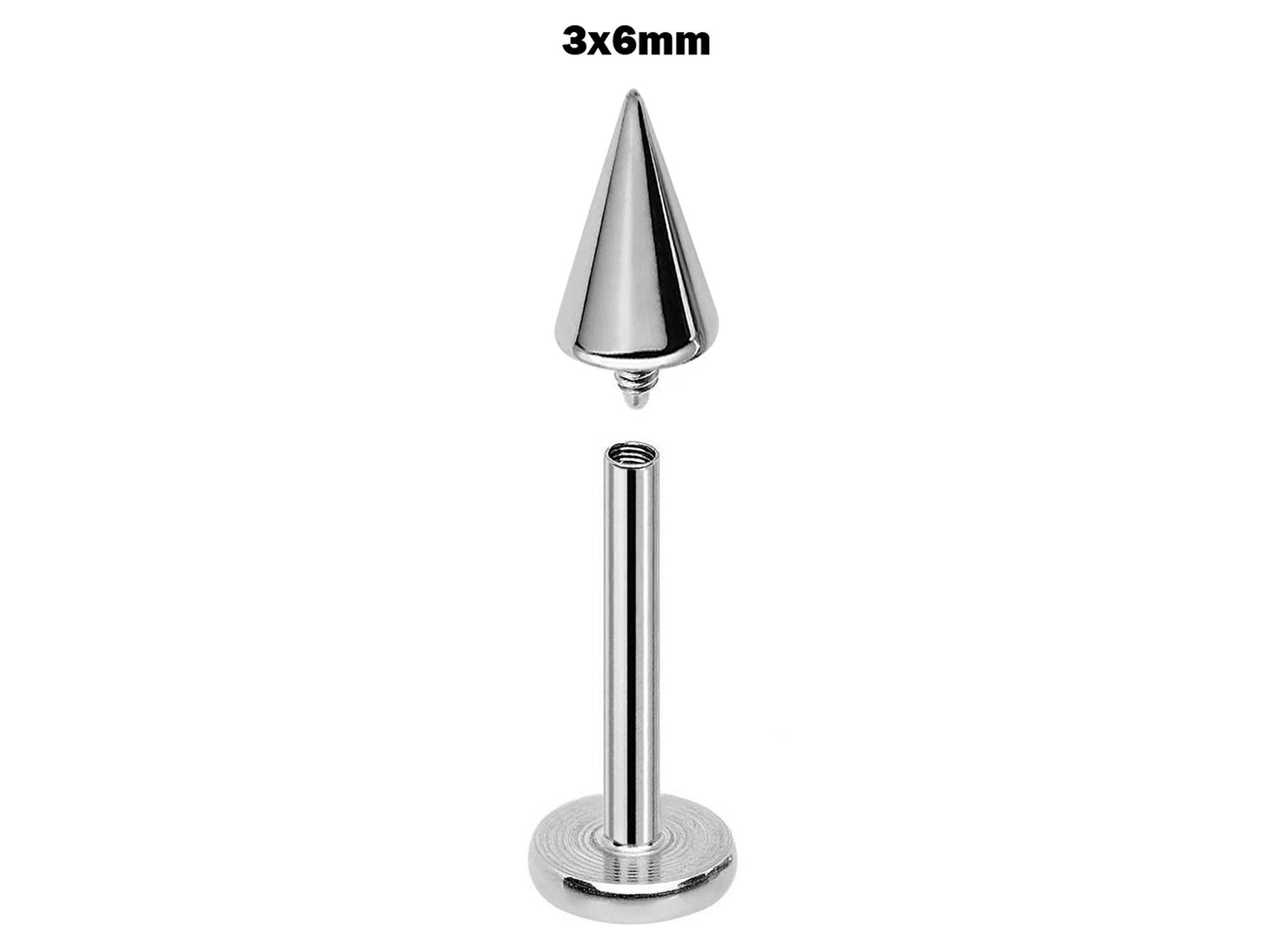 Titanium Spike Labret Stud Piercing 16g Internally Threaded Lip Jewelry for Madonna Medusa Side Labret Snake Bites