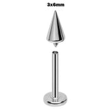 Titanium Spike Labret Stud Piercing 16g Internally Threaded Lip Jewelry for Madonna Medusa Side Labret Snake Bites