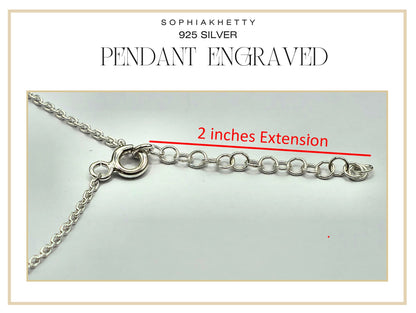 Silver Heart Locket Personalized Engraved Pendant and Necklace with Centre Crystal - Personalise it with your Special Message or Image