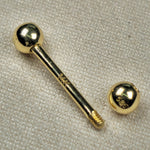 14K Gold Barbell Piercing Tongue Bar, 14G Nipples Jewellery, Cartilage Bar - Piercing with Stamp Certified real Gold