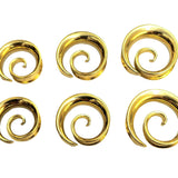 Titanium Spiral Saddle Plugs Ear Stretching Ear Tunnel Coil, Ear Plug Earrings - Body Piercing Jewellery Ear Gauges