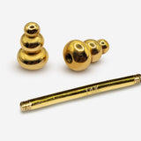 14K Gold Unique Style Barbell Piercing, Nipple Jewelry, Barbell Earrings - 14G Body Jewellery Straight Barbell Stud