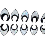 Titanium Saddle Plugs Ear Stretching, Natural Conch Ear Tunnels, Reverse Ear Plug Earrings - Body Piercing Jewellery Ear Gauges