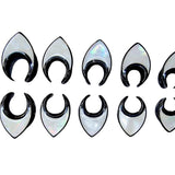 Titanium Saddle Plugs Ear Stretching, Natural Conch Ear Tunnels, Reverse Ear Plug Earrings - Body Piercing Jewellery Ear Gauges