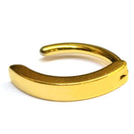 Titanium Reverse Clicker Belly Ring, Navel Ring - 14G Belly Bar Size 10mm with CZ Crystal Sets