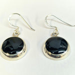 Silver Drop Dangle Earrings and Pendant Sets with Genuine Onyx Stones