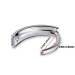 Titanium Reverse Heart Clicker Belly Ring, Navel Ring with CZ Stone Crystals - 14G Belly Bar Size 10mm - Gold, Rose Gold, Silver Tone