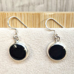 Silver Drop Dangle Earrings and Pendant Sets with Genuine Onyx Stones