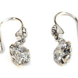 Silver Drop Dangle Heart CZ Crystal Earrings this exquisite earring captivates with its timeless elegance.