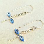 Silver Drop Dragonfly Earrings with CZ Crystals - Ear lobe Hook Earrings Add a touch of refined sparkle to your ears.