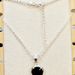 Silver Drop Dangle Earrings and Pendant Sets with Genuine Onyx Stones