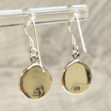 Yin Yang Drop Dangle Earrings - Silver 925 earring Made of Natural Shell. Shows a balance between two opposites.