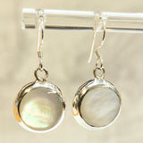 Silver Drop Earrings Made with Natural White Shells - Easy to Wear Hook Earrings