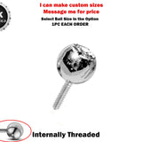 14K Solid Gold Piercing Balls Replacement for Internally Threaded Piercing Barbell, CBB, Curved Bar and Labrets