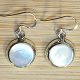 Silver Drop Earrings Made with Natural White Shells - Easy to Wear Hook Earrings