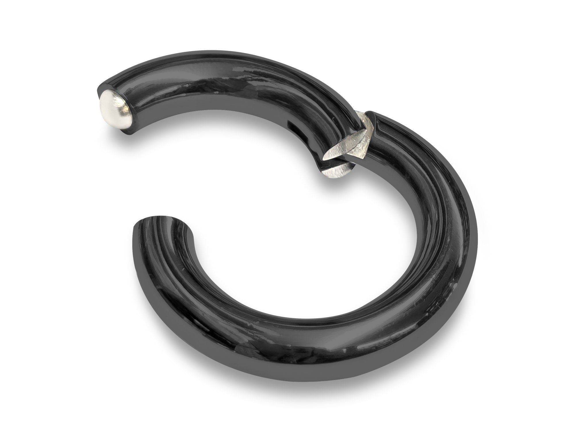 Septum Clicker Nose Ring, Septum Jewellery Large gauge, Big Size Nose Piercing - Segment Hinged Ring - 12G to 4G