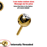 14K Solid Gold Piercing Balls Replacement for Internally Threaded Piercing Barbell, CBB, Curved Bar and Labrets